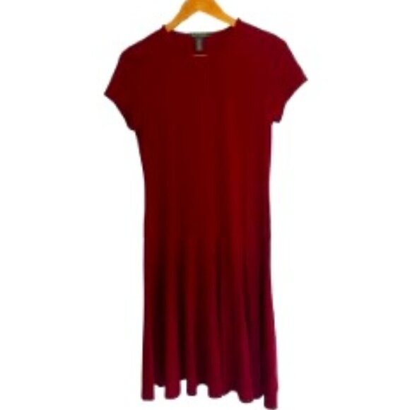 Ralph Lauren Dresses & Skirts - Ralph Lauren Burgundy Fit & Flare Dress Large